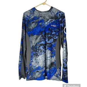Magellan Outdoors Pro Angler Shirt Size S Classic Fit in Blue and Black